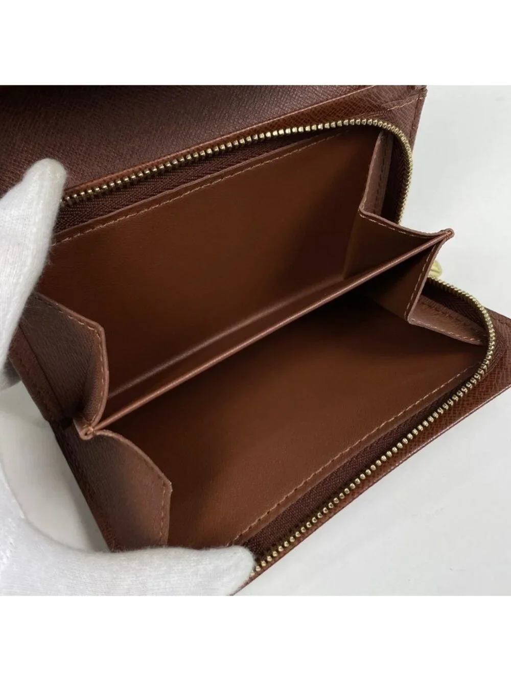 Louis Vuitton Porte Monet Billets Tresor Bifold Wallet Monogram Brown